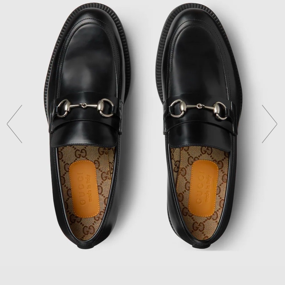 Gucci Black Leather Horsebit Loafers - Picture 3 of 7